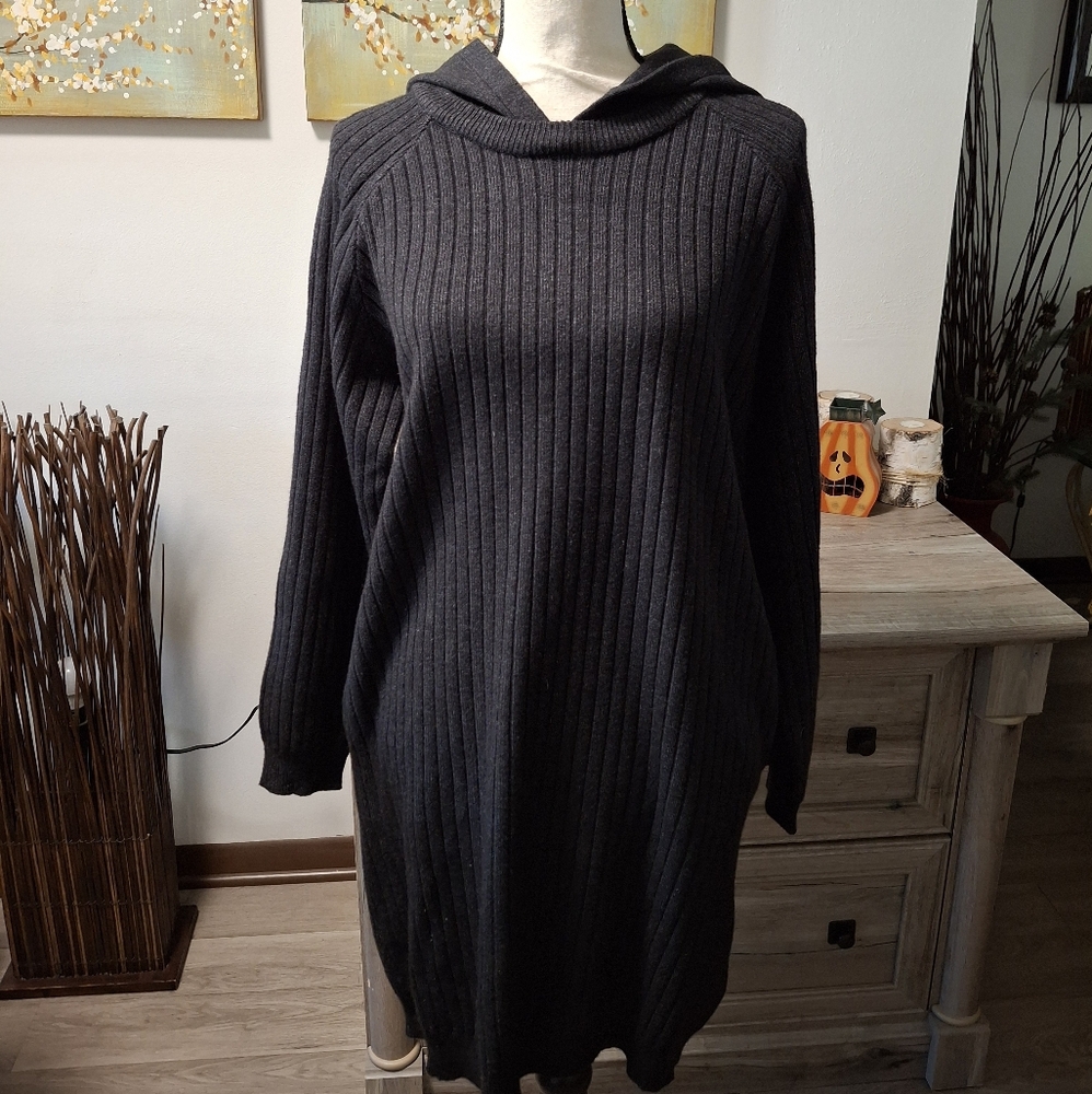 NWT KORI Hooded Sweater Dress Womens Large
